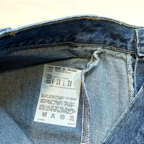 NWT Vintage Dickies Carpenter‎ Jeans Mens 36x30 Relaxed Fit Medium Wash Utility - Picture 8 of 11